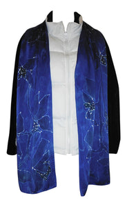 Brilliant Blue Orchid scarf