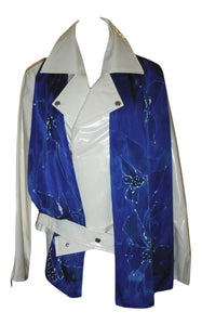 Brilliant Blue Orchid scarf