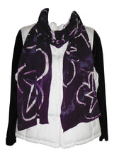 Load image into Gallery viewer, Purple Cobalt Flower Scarf