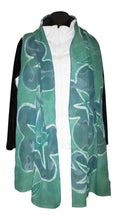 Load image into Gallery viewer, Evergreen Cobalt silk wool scarf