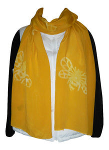 Bumble Bee sueded silk scarf