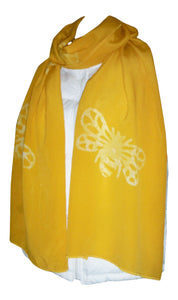 Bumble Bee sueded silk scarf