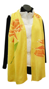 Texas Yellow Rose silk scarf